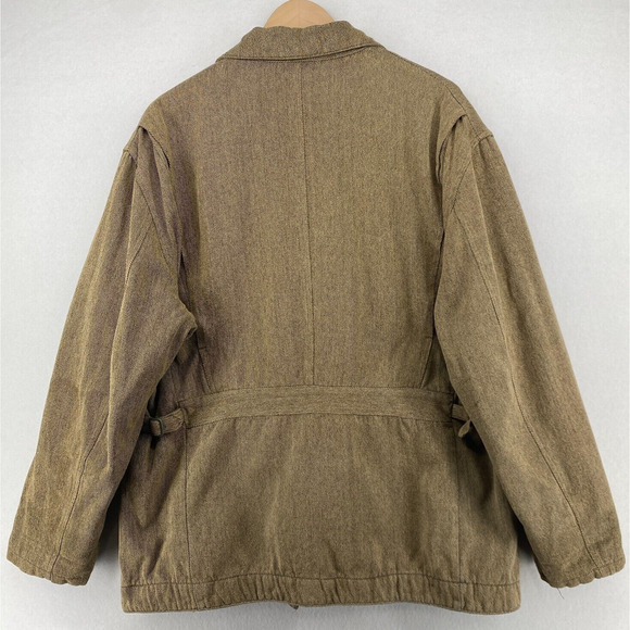 DOUBLE RRL RALPH LAUREN Jacket Mens M Barn Chore Flannel Lined Full Zip Brown - Picture 3 of 16